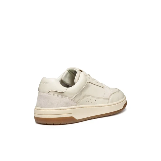 Geox Sedral Court Men's Sneakers Papyrus Color Crafted from Nappa Leather with Suede Inserts, Size 44, Comfortable and Stylish Everyday Footwear U56M5A.08522.C1056 - Geox - Image 7