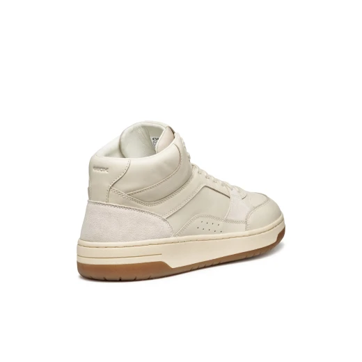 Geox Sedral Court Men's Sneakers Papyrus Colorway, Crafted from Nappa Leather and Suede Detailing, Ideal for Everyday Casual Wear, Size 45, U56M5B.08522.C1056 - Geox - Image 7
