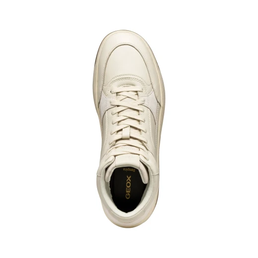 Geox Sedral Court Men's Sneakers Papyrus Colorway, Crafted from Nappa Leather and Suede Detailing, Ideal for Everyday Casual Wear, Size 45, U56M5B.08522.C1056 - Geox - Image 9