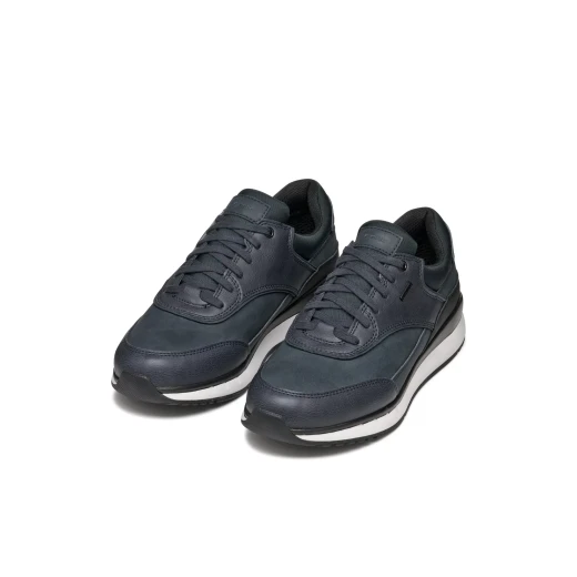 Branthon Men's Waterproof and Breathable Sneakers Navy Blue, Size 42, Crafted from Nubuck and Tumbled Leather Effect Material, Perfect for City Routine and Bad Weather Conditions - Geox - Image 16