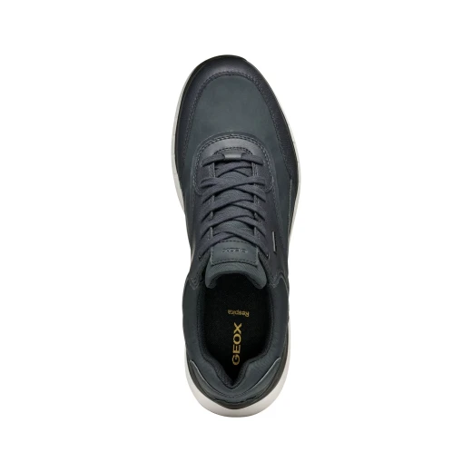 Branthon Men's Waterproof and Breathable Sneakers Navy Blue, Size 42, Crafted from Nubuck and Tumbled Leather Effect Material, Perfect for City Routine and Bad Weather Conditions - Geox - Image 18