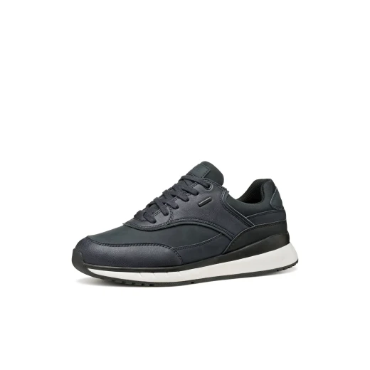 Branthon Men's Waterproof and Breathable Sneakers Navy Blue, Size 42, Crafted from Nubuck and Tumbled Leather Effect Material, Perfect for City Routine and Bad Weather Conditions - Geox - Image 5