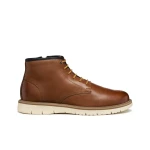 Pove Man Light Brown Leather Ankle Boots for Men Size 41 Contemporary Stylish Design Everyday Wear Premium Quality City Routine Footwear U56M7B.000FF.C6002