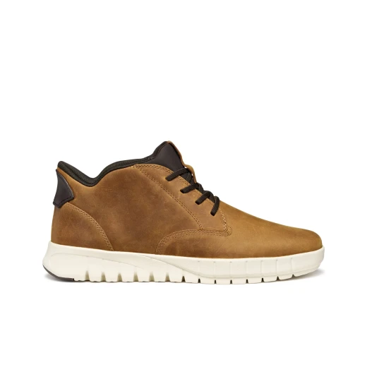 Geox Flextride Plus Man Ankle Boots with Fast In Technology for Easy Foot Entry, Leather Construction, Urban Style, Light Brown, Size 40, U56MAB.000FF.C6002 Geox Flextride Plus Man Ankle Boots with Fast In Technology for Easy Foot Entry, Leather Construction, Urban Style, Light Brown, Size 40, U56MAB.000FF.C6002