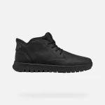 Geox Flextride Plus Men's Ankle Boots Fast In Technology Leather Black 41 Urban Style Comfortable Everyday Wear Easy On Easy Off U56MAB.000FF.C9999 - Geox