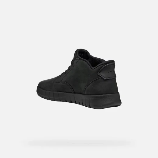 Geox Flextride Plus Men's Ankle Boots Fast In Technology Leather Black 41 Urban Style Comfortable Everyday Wear Easy On Easy Off U56MAB.000FF.C9999 - Geox - Image 3