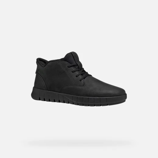 Geox Flextride Plus Men's Ankle Boots Fast In Technology Leather Black 41 Urban Style Comfortable Everyday Wear Easy On Easy Off U56MAB.000FF.C9999 - Geox - Image 6