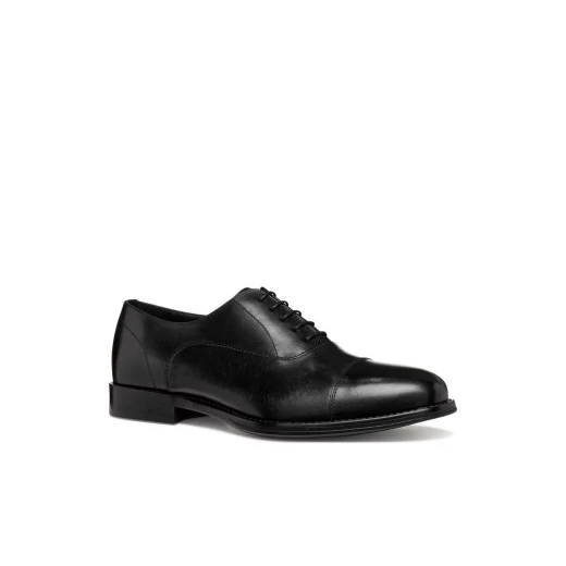 Barberigo Men's Black Leather Dress Shoes Size 45, Urban Twist Design for Sophisticated Business Looks, Smooth Leather Construction, Item U56MBD.00043.C9997 - Geox - Image 3