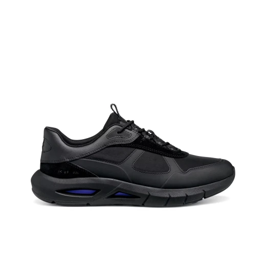 Geox Spherica ECUB Men's Sneakers Black Fabric Suede U56MLA.07T22.C9999 Size 41 Contemporary Urban Style Cushioned Lightweight Athletic Shoes - Geox - Image 11