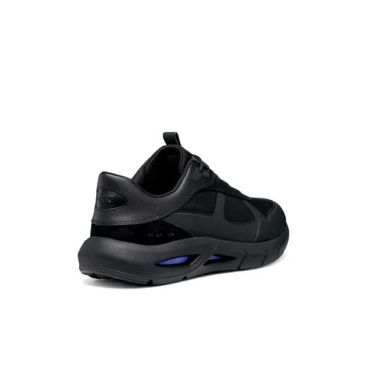 Geox Spherica ECUB Men's Sneakers Black Fabric Suede U56MLA.07T22.C9999 Size 41 Contemporary Urban Style Cushioned Lightweight Athletic Shoes - Geox - Image 13