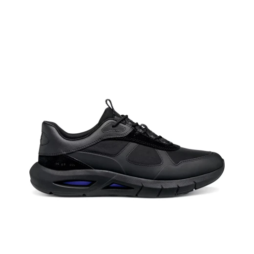 Geox Spherica ECUB Men's Sneakers Black Fabric Suede U56MLA.07T22.C9999 Size 41 Contemporary Urban Style Cushioned Lightweight Athletic Shoes - Geox - Image 2