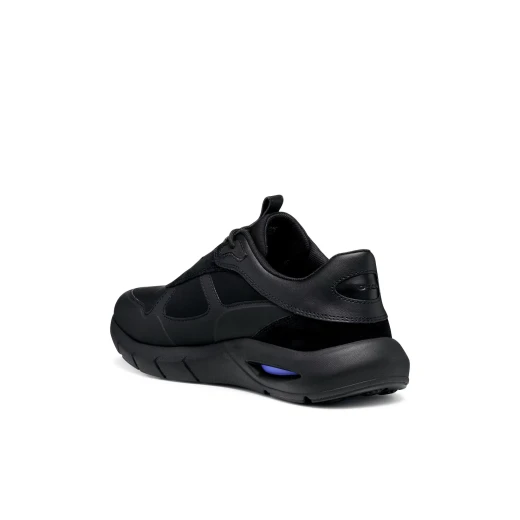 Geox Spherica ECUB Men's Sneakers Black Fabric Suede U56MLA.07T22.C9999 Size 41 Contemporary Urban Style Cushioned Lightweight Athletic Shoes - Geox - Image 3