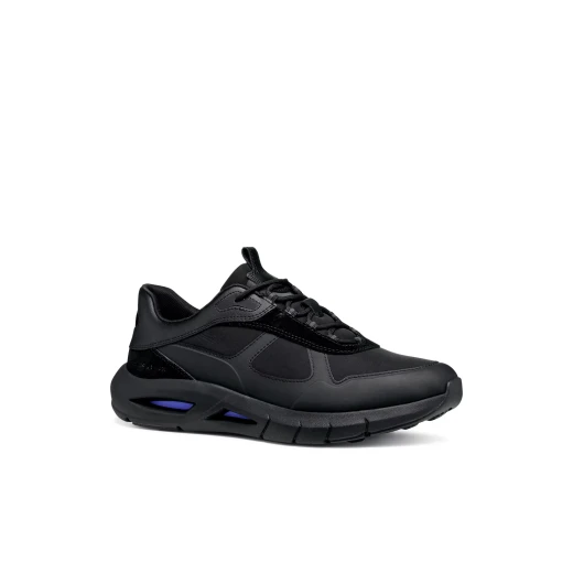 Geox Spherica ECUB Men's Sneakers Black Fabric Suede U56MLA.07T22.C9999 Size 41 Contemporary Urban Style Cushioned Lightweight Athletic Shoes - Geox - Image 6