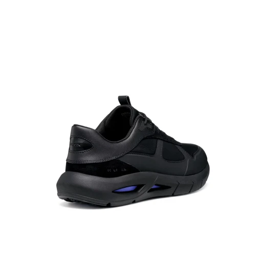Geox Spherica ECUB Men's Sneakers Black Fabric Suede U56MLA.07T22.C9999 Size 41 Contemporary Urban Style Cushioned Lightweight Athletic Shoes - Geox - Image 7