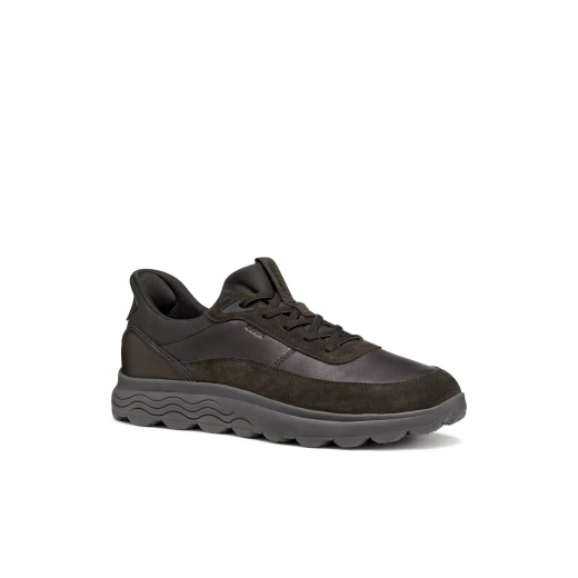 Geox Spherica Plus Men's Sneakers Dark Brown Size 41, Breathable Ultra Cushioning Design Featuring Fast In Technology for Easy Foot Entry, Nappa and Suede Upper - Geox - Image 6