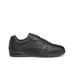 Geox Spherica Actif X3 ABX Men's Breathable Waterproof Sneakers, Ultra Cushioning, Nappa Leather, Perfect for Urban Wear, Black Color, Size 41