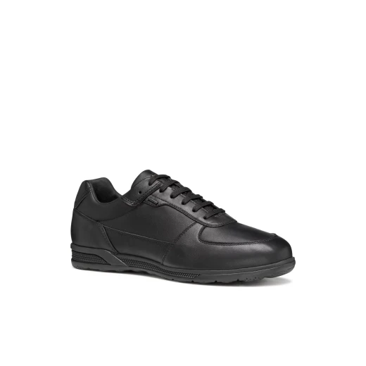 Geox Spherica Actif X3 ABX Men's Breathable Waterproof Sneakers, Ultra Cushioning, Nappa Leather, Perfect for Everyday Urban Wear, Size 45, Black Color - Geox - Image 3