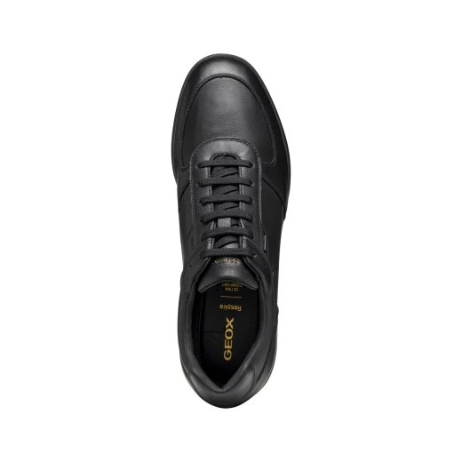 Geox Spherica Actif X3 ABX Men's Breathable Waterproof Sneakers, Ultra Cushioning, Nappa Leather, Perfect for Everyday Urban Wear, Size 45, Black Color - Geox - Image 9
