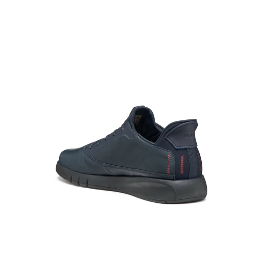 Geox Aerantis Plus Man Navy Sneakers Size 41 Featuring Ultra Breathable Design, Fast In Technology for Easy Entry, and Supple Nappa Leather Upper for Casual City Wear - Geox - Image 3
