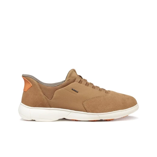Geox Nebula 2.0 Plus Men's Sneakers Toffee Color Hands Free Quick Fit Breathable Lightweight Suede Fabric Shoes Size 40 City Travel Footwear U56MXA.02211.CS62T - Geox - Image 2