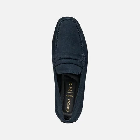 Moner W 2FIT Men's Casual Loafer Navy Suede Slip On Shoe Breathable Classic Design Comfortable Fit Without Insole Size 45 - Geox - Image 11