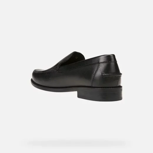 Geox Damon Man Loafer Black Leather Formal Shoe Size 41 Featuring Wide Toe Box and Classic Stylish Design for All Occasions Including Fast Delivery and Easy Exchange - Geox - Image 5