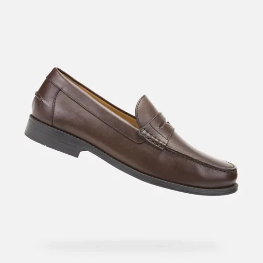Geox Damon Man Loafer Dark Brown Leather Wide Toe Box Comfortable Breathable Slip On Shoes Size 45 Easy Exchange at GEOX/JOR Stores - Geox - Image 2