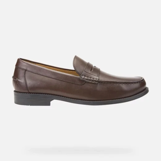 Geox Damon Man Loafer Dark Brown Leather Wide Toe Box Comfortable Breathable Slip On Shoes Size 45 Easy Exchange at GEOX/JOR Stores - Geox - Image 3