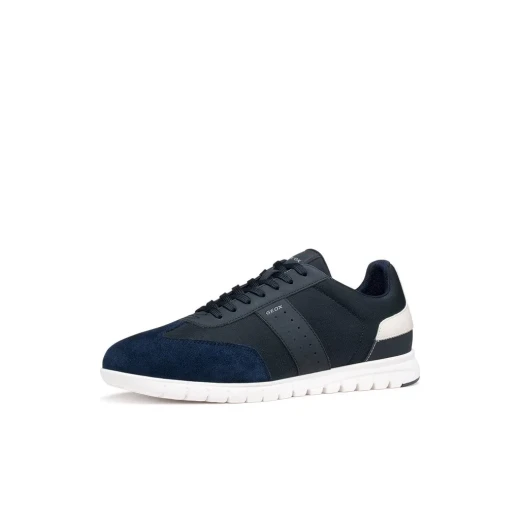 Flextride Zero Men's Navy Sneakers Size 44 Sporty Urban Style Comfort Flex Fabric Nubuck Elasticity Everyday Casual Shoes Stylish Design Perfect Fit For Active Lifestyle - Geox - Image 4
