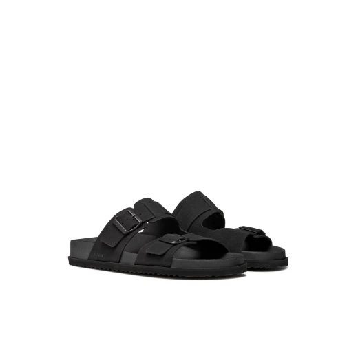 Geox Parnaiba Men's Sandals Black Suede Leather Breathable Urban Style Comfortable Summer Footwear Size 40 Perfect for Relaxed Outings and Warmer Months U651KA.00022.C9999 - Geox - Image 6