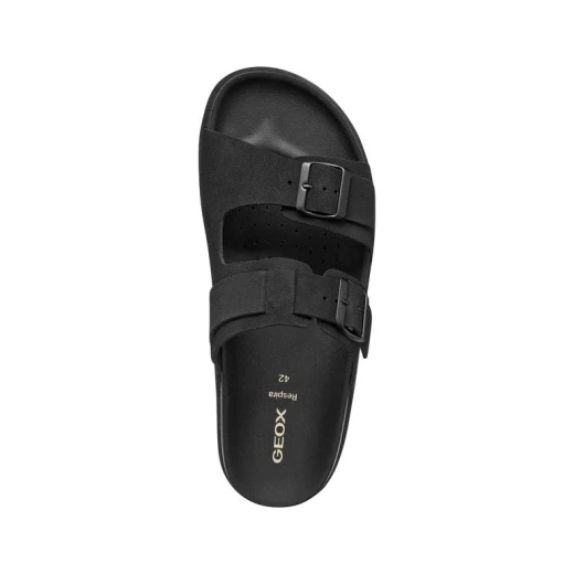 Geox Parnaiba Men's Sandals Black Suede Upper Breathable Comfort 44 Urban Style Summer Footwear Lightweight Design Perfect for Casual Wear - Geox - Image 8