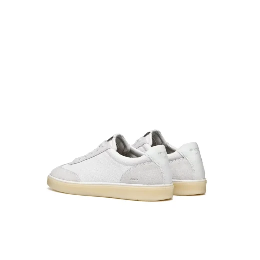 Geox Spherica Actif X4 Men's Sneakers White Coated Leather Suede Comfortable Cushioning Enhanced Rebound Effect Leisure Travel Shoes Size 44 U653JA.09B22.C1352 - Image 8
