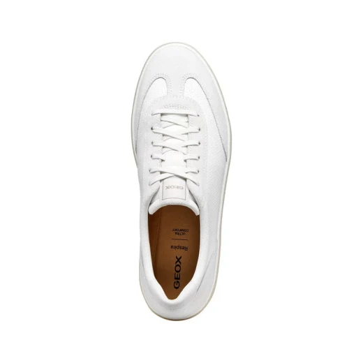 Geox Spherica Actif X4 Men's Sneakers White Leather Suede Comfort Cushioning 42 Travel Leisure Footwear Enhanced Rebound Effect Stylish Durable Modern Design - Image 9