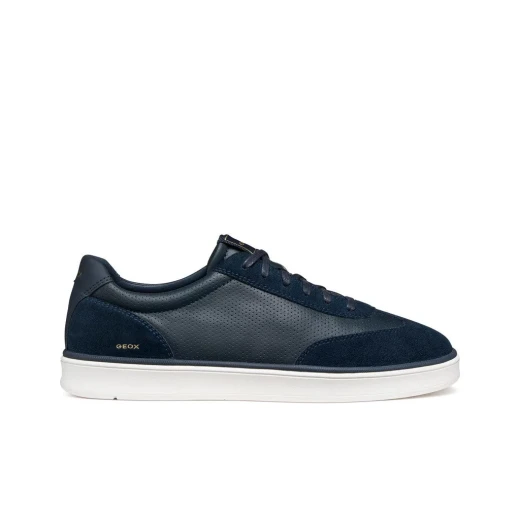 Geox Spherica Actif X4 Men's Sneakers Navy Blue Size 40: Premium Leather and Suede Comfort with Enhanced Rebound Effect, Ideal for Travel and Leisure Outfits
