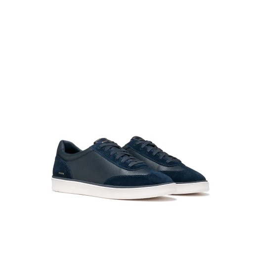 Geox Spherica Actif X4 Men's Sneakers Navy Blue Size 41 Coated Leather Suede Comfort Cushioning for Travel and Leisure - Image 7