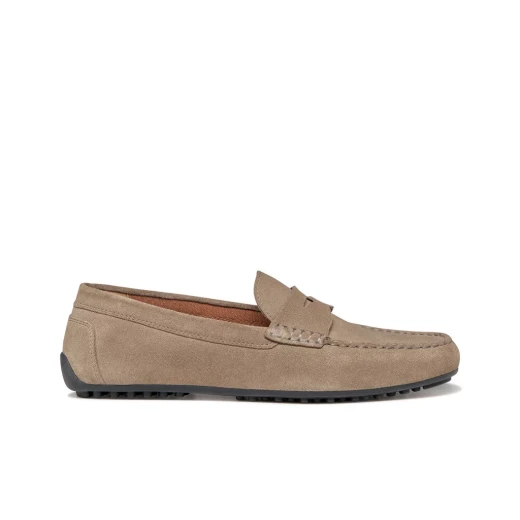 Istria Man Dove Grey Suede Loafer for Men, Comfortable Slip On Design, Size 41 EU, Perfect for Metropolitan Look, Breathable and Flexible - Geox - Image 2