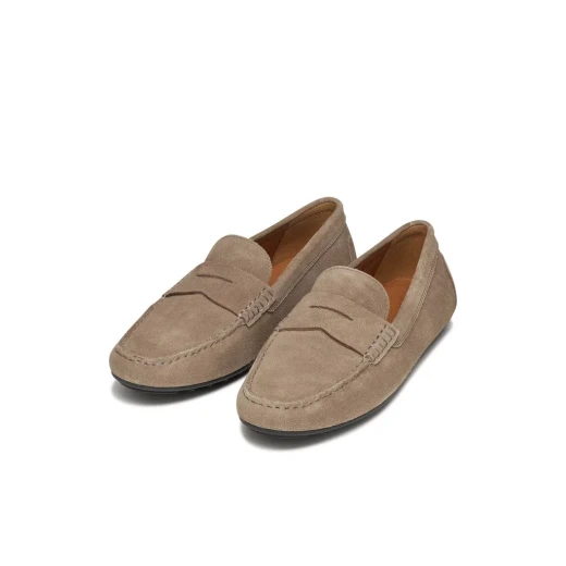 ISTRIA Man Loafer Dove Grey Suede Slip On 43 Comfortable Breathable Metropolitan Style Perfect for Daily Wear Soft Suede Construction - Geox - Image 7