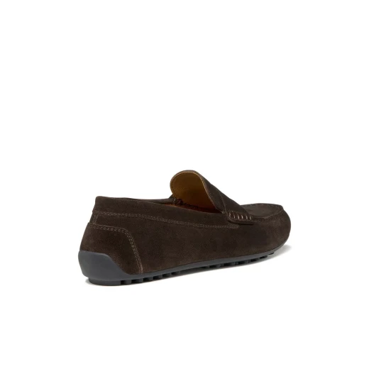 Istria Man Dark Brown Suede Loafer Slip On, Size 40, for Men. Elegant and Comfortable Metropolitan Style, Breathable and Flexible Design, Item U653KB.00022.C6006 - Geox - Image 5