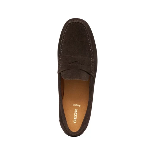 Istria Man Loafer Dark Brown Suede 41 Elegant Metropolitan Style Comfortable Breathable Flexible Design Item U653KB.00022.C6006 - Image 9