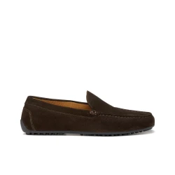 Istria Man Dark Brown Suede Loafer Slip On Shoes for Men EU Size 40 Comfortable Breathable Flexible Design Modern Metropolitan Style U653KC.00022.C6006