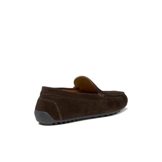 Istria Man Dark Brown Suede Loafer Slip On Shoes for Men EU Size 40 Comfortable Breathable Flexible Design Modern Metropolitan Style U653KC.00022.C6006 - Geox - Image 5