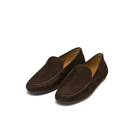 Istria Man Loafer in Dark Brown Suede, Size 42, Perfect for a Metropolitan Look. Comfortable and Breathable Design, Elegant Style for Modern Men - Image 7
