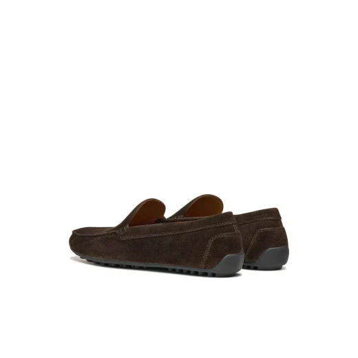 Istria Man Dark Brown Suede Loafer Slip On Shoes for Men EU Size 40 Comfortable Breathable Flexible Design Modern Metropolitan Style U653KC.00022.C6006 - Geox - Image 8