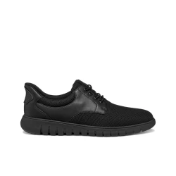Flextride F Plus Men's Slip On Urban Shoes in Black with Mesh and Coated Leather Construction, Offering Flexibility and Elasticity. Size 41. Easy Wear Style U654JA.0149B.C9999