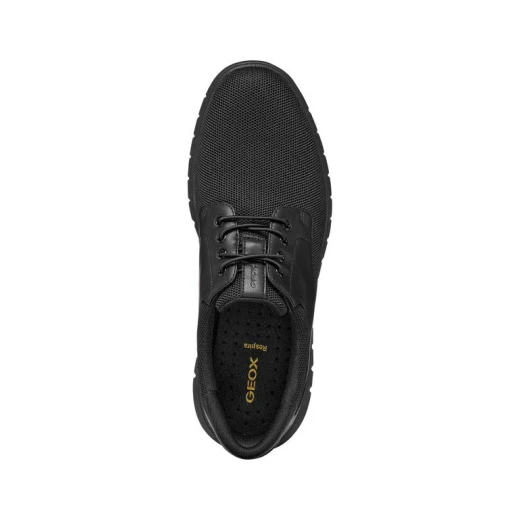 Flextride F Plus Men's Slip On Urban Shoes in Black with Mesh and Coated Leather Construction, Offering Flexibility and Elasticity. Size 41. Easy Wear Style U654JA.0149B.C9999 - Geox - Image 9