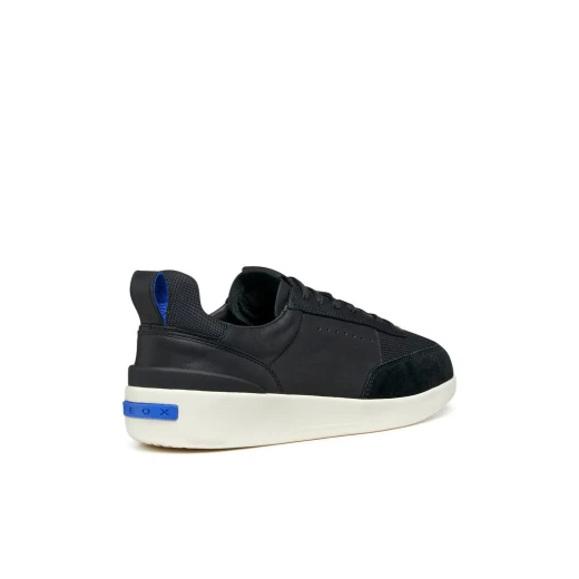 GXRN 02 Men's Running Sneakers Black 40 Blue Touch Collection Breathable Comfort Soft Nappa Leather Mesh Retro 1970s Inspired Contemporary Design ItemCode U655JA 08514 C9999 - Geox - Image 4