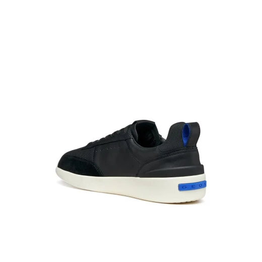 GXRN 02 Men's Running Sneakers Black 40 Blue Touch Collection Breathable Comfort Soft Nappa Leather Mesh Retro 1970s Inspired Contemporary Design ItemCode U655JA 08514 C9999 - Geox - Image 5