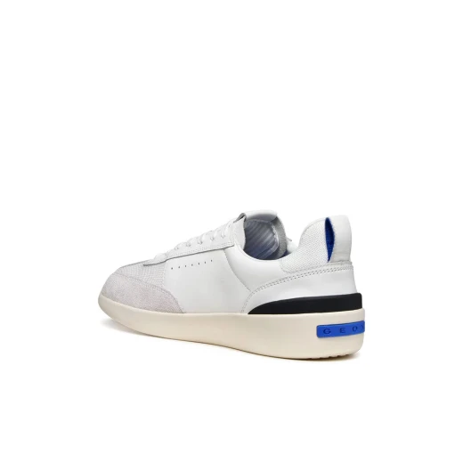 GXRN-02 Men's Running Sneakers White Low Top 40 EU Size Breathable Mesh Nappa Leather 1970s Retro Design Blue Touch Collection Comfort and Style for Modern Runners - Geox - Image 5