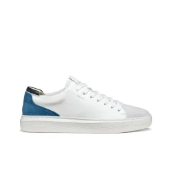 Deiven Men's Sneakers White Leather and Suede Lightweight City Shoes Size 40
