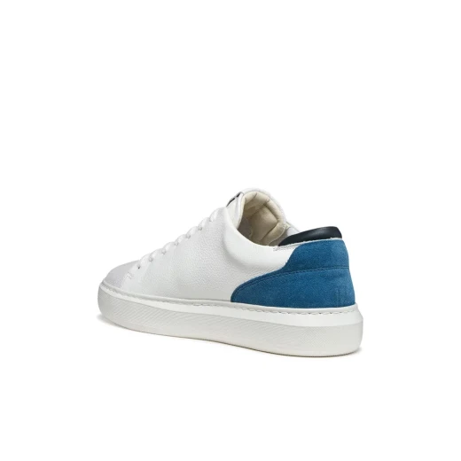 Deiven Men's Sneakers White Leather Suede Lightweight City Shoes Size 45 - Geox - Image 6